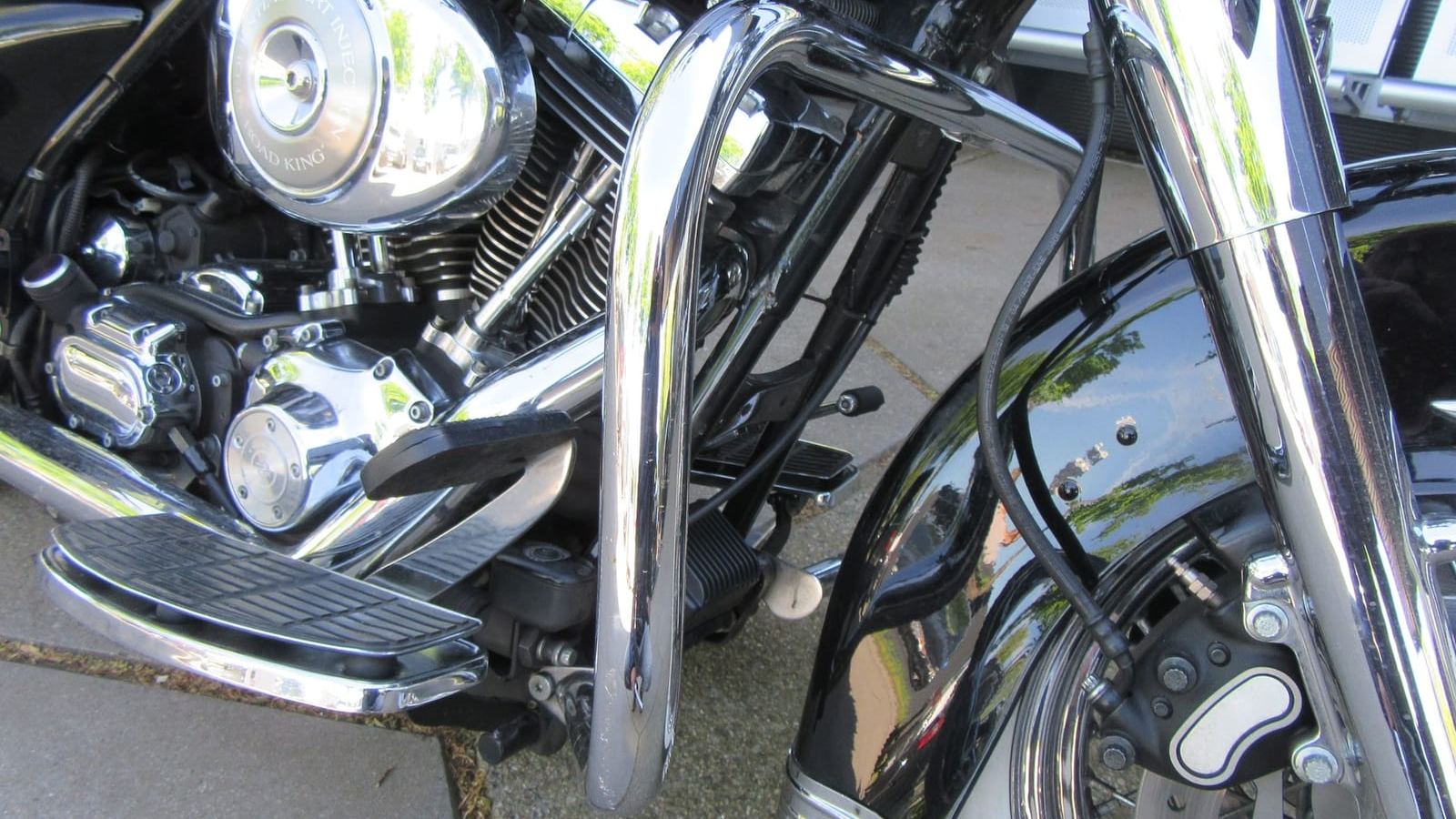 Schadensaufnahme nach Motorradunfall